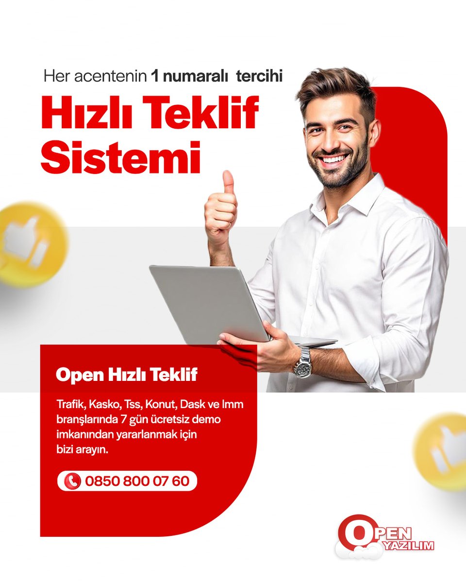✨ Her acentenin 1 numaralı tercihi, Hızlı Teklif Sistemi🚀📲🔒🌍

👇🏻 Ücretsiz DEMO Talebi İçin 👇🏻
📌 openyazilim.com
📱 0850 800 07 60
•
•
#openyazılım #dijitalsigorta #sigorta #sigortacılık #acenteyönetimi #sigortaacentesi #sigortabrokerı #hızlıteklif