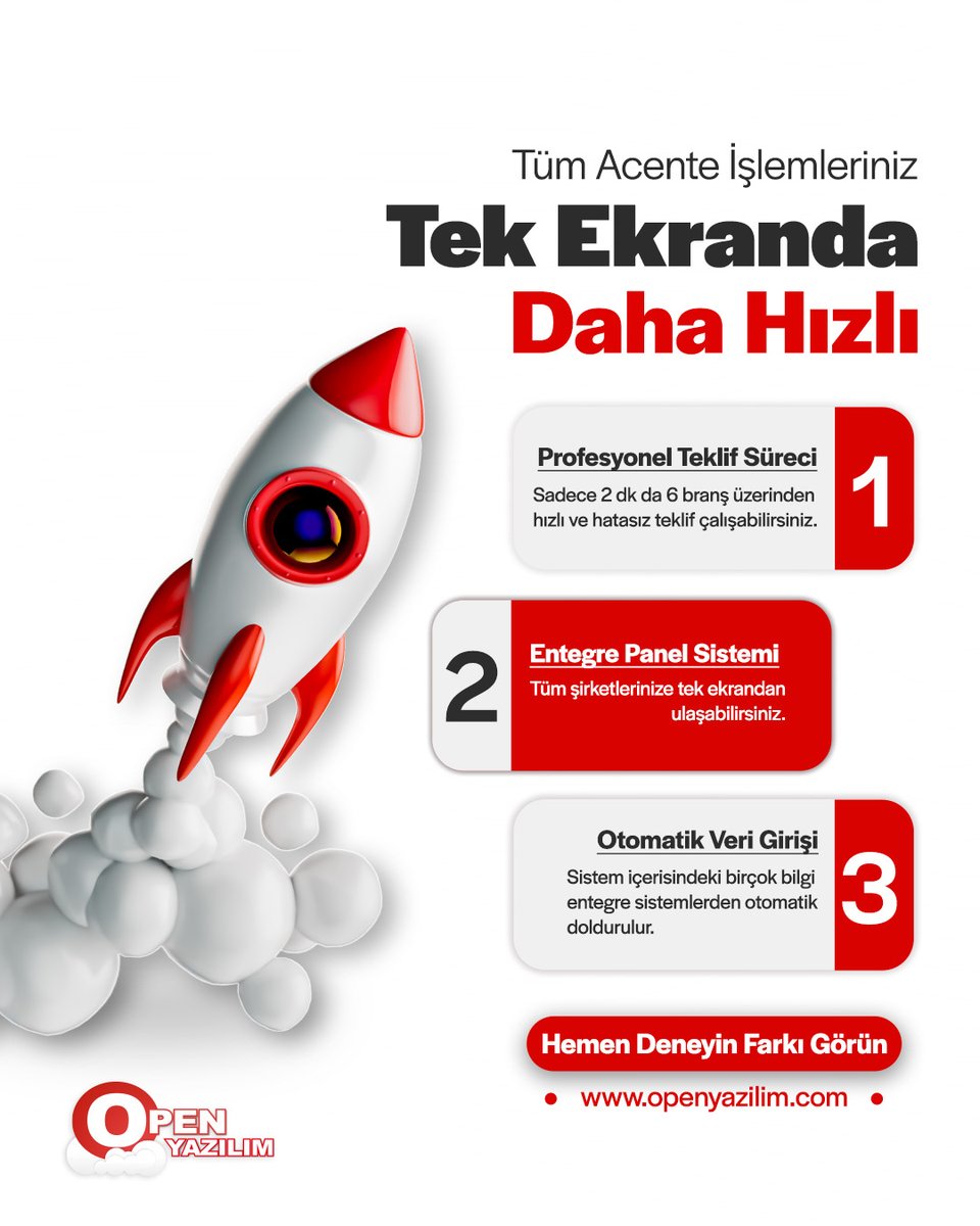 ✨ Tüm acente işlemleriniz tek ekranda 📲🔒
Artık Hızlı Teklif Zamanı 🚀🌍
👇🏻 Ücretsiz DEMO Talebi İçin 👇🏻
📌 openyazilim.com
📱 0850 800 07 60
•
•
#openyazılım #dijitalsigorta #sigorta #sigortacılık #acenteyönetimi #sigortaacentesi #sigortabrokerı #hızlıteklif