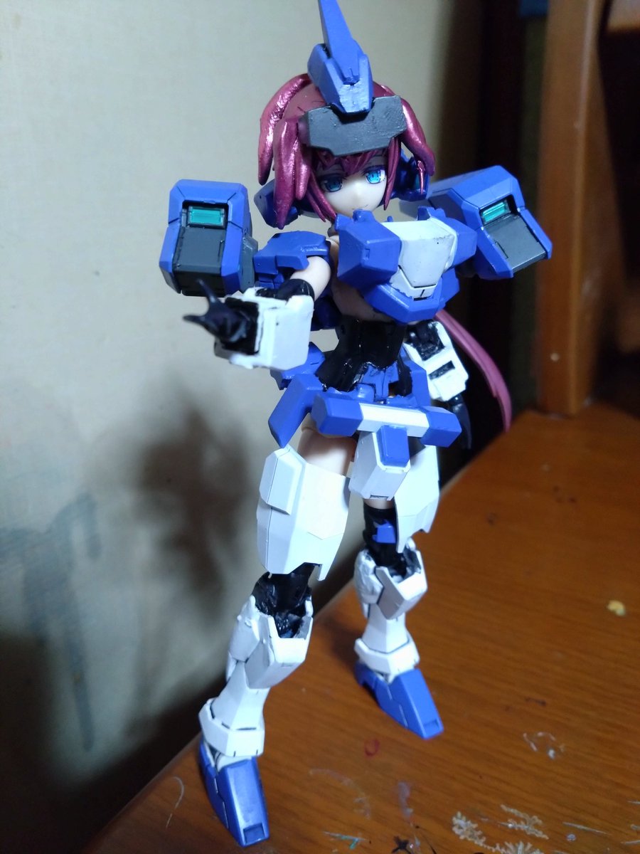 NOLOSER1020's tweet image. 「う～私もう若い娘とは違うから積極的に動けないのに～みんなの帰る家しか護れないよ～」
何とかMS少女でジェノアスOカスタムちゃん完成しました～組み立て時に結構苦戦して微妙なところもあるけど個人的には結構良い感じに好みのキャラにw
#ガンプラ 
#フレームアームズ・ガール 
#MS少女 
#美プラ