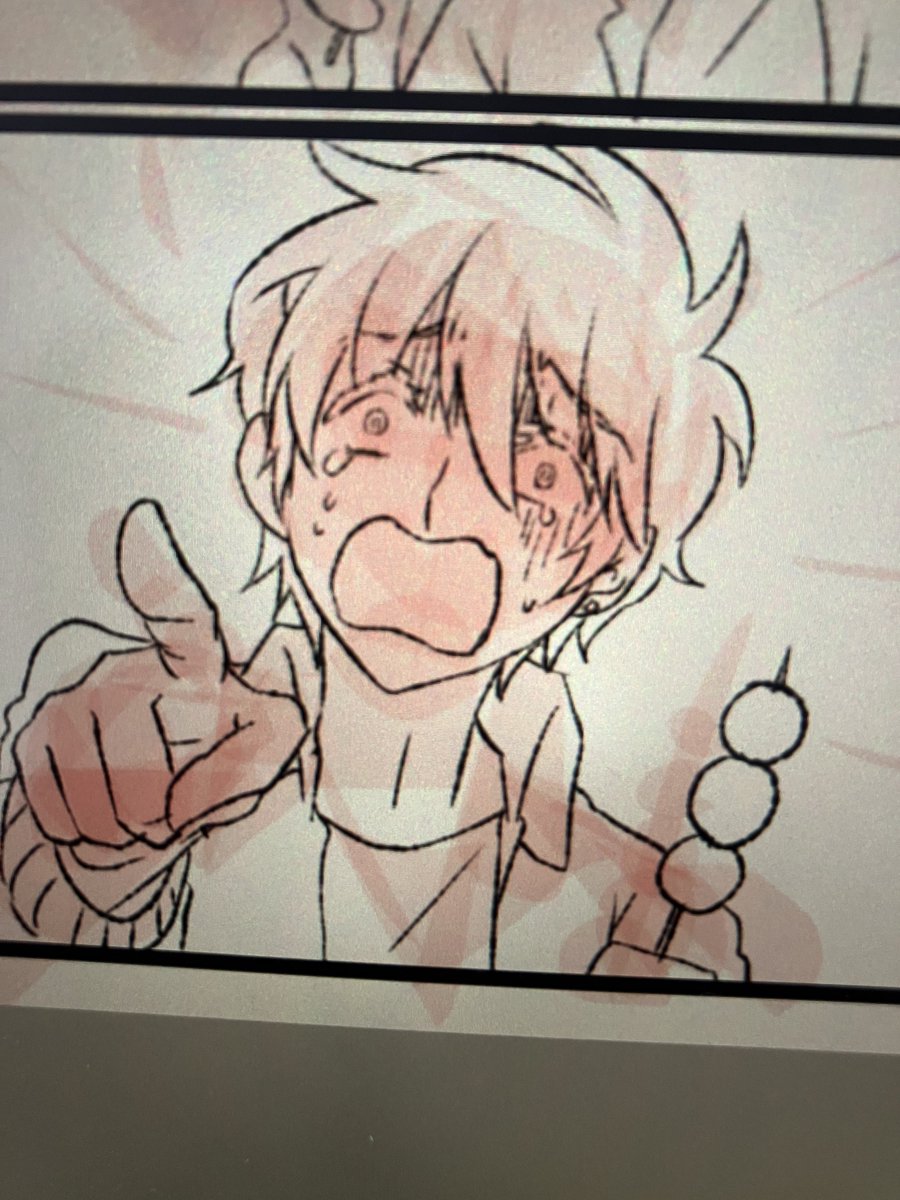 長男が描いた絵 数年前に画用紙に描いたお父さんキャラ集合絵