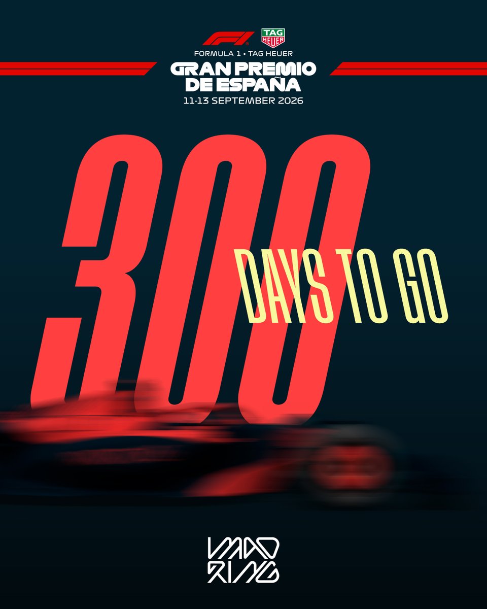 300 DAYS TO GO ⏳ 

#SpanishGP #F1 #MADRING