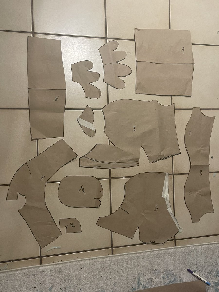 Spammykiins's tweet image. Pattern done! Time to cut and sew! Not testing so hope it doesn’t look like shit lol!