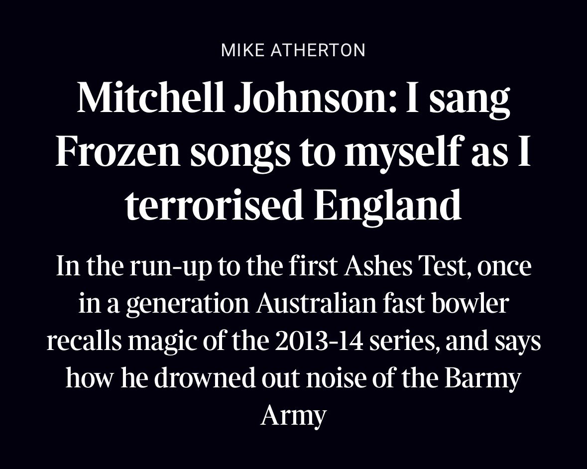 thecricketmen's tweet image. Let it go, Mitchell.