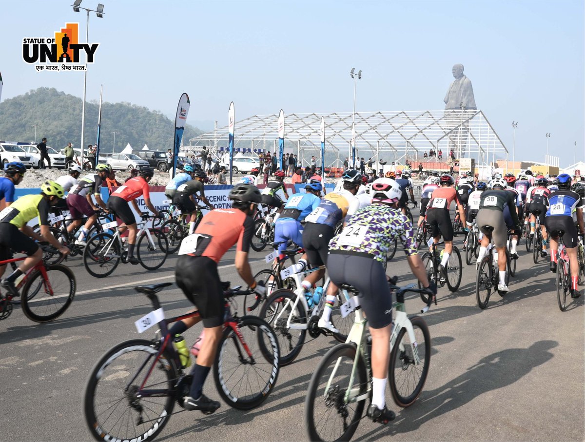 souindia's tweet image. The Unity Trails wrapped up today with a spirited 20 km ride, showcasing Ekta Nagar’s growing enthusiasm for fitness, community, and togetherness.
#TheUnityTrails #EktaNagar #StatueOfUnity #150YearsOfSardarPatel