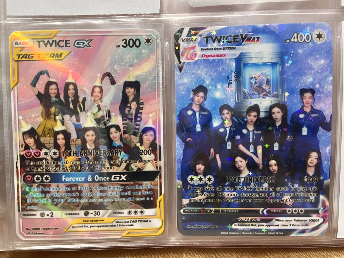 cams_amnida's tweet photo. gandaaaa! thank you @kurofleur for making these gorgeous twicemon photocards 😍 #twice https://t.co/3qVwaujaly