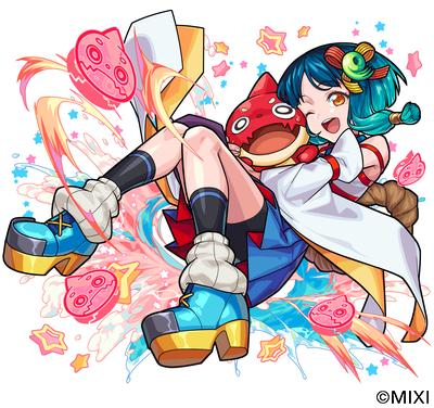 モンスターストライクにて 『モンストアニメを楽しむ二人 ヤクモ