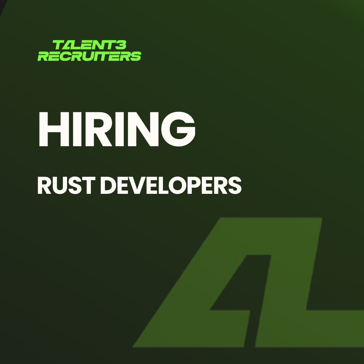 We're hiring Rust Developers.

-Rust programming &amp; ownership model
-Memory safety &amp; concurrency
-Tokio, Actix, or Rocket frameworks
-Systems programming &amp; performance

Bonus: Solana/Polkadot, smart contracts, open-source contributions.

Remote. Full-time.

DM!!