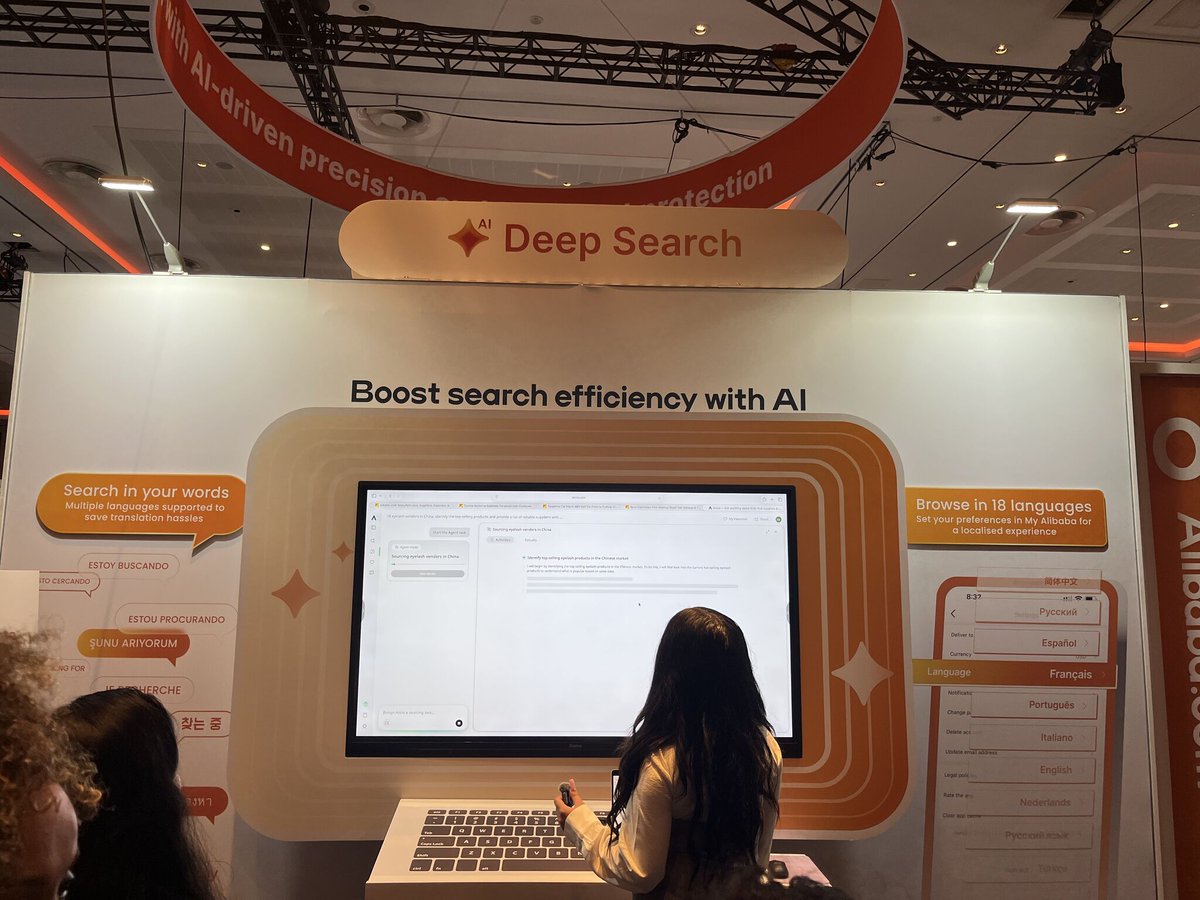 maxsinclair4's tweet image. The future is here, it’s just not yet equally distributed.

That was my main takeaway from listening to on-stage Stephanie Zhao, Head of AI Product Marketing at Alibaba Group, and walking around hashtag#CoCreate2025 on Friday. 

Alibaba Group was showing off three new ways AI is…