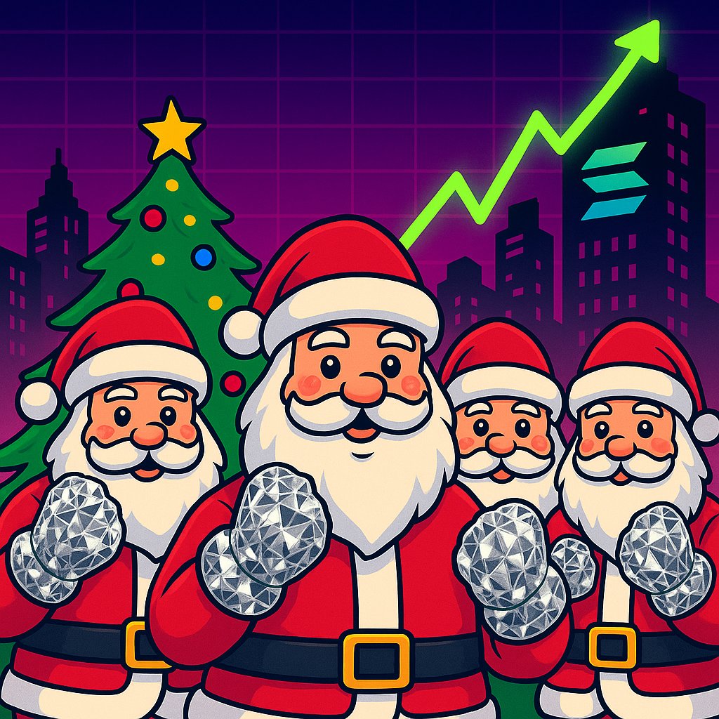 Market will not stay at the dip forever! 
$SOL and $SANTA are going to pump again! 
You must be a diamond hand holder and not sell for less than you want! 
Keep holding and keep supporting. From here to Christmas we will see a lot of people changing their lives! But only the dip
