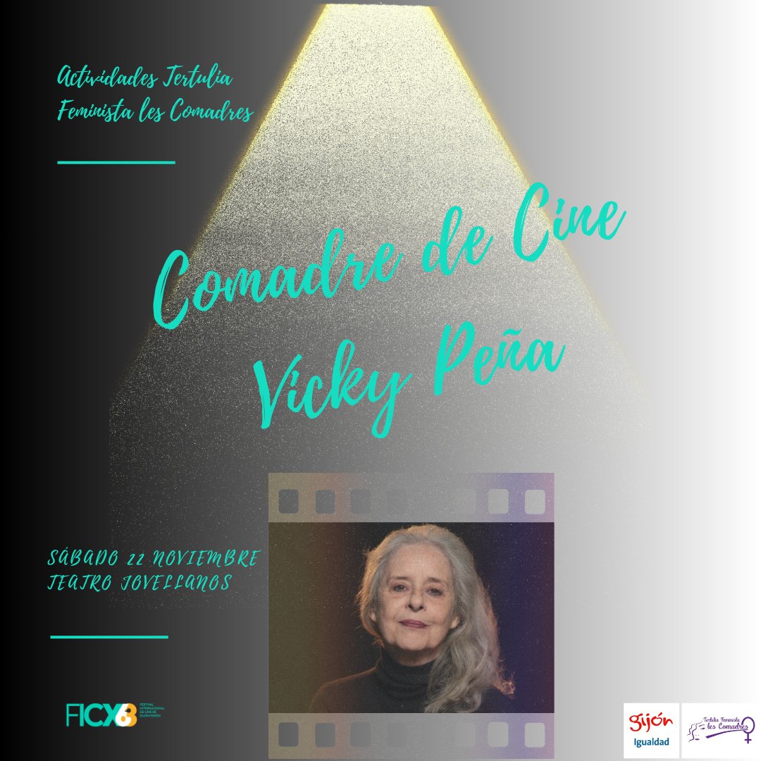 Por último, el sábado 22 y durante la clausura del festival, tendremos el gran honor de otorgar el premio Comadre de Cine a la maravillosa actriz de teatro, cine y doblaje Vicky Peña.

¡Os esperamos! 💜💜💜