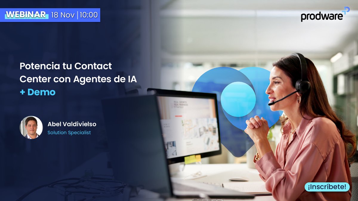 ProdwareES's tweet image. ¿Quieres transformar tu área de atención al #cliente con la #tecnología más avanzada?Impulsa tu #ContactCenter con soluciones inteligentes gracias a la #IA:
➡️ okt.to/4iACP9
Crea experiencias de cliente más eficientes y personalizadas con los #agentes de #Microsoft.
#CX