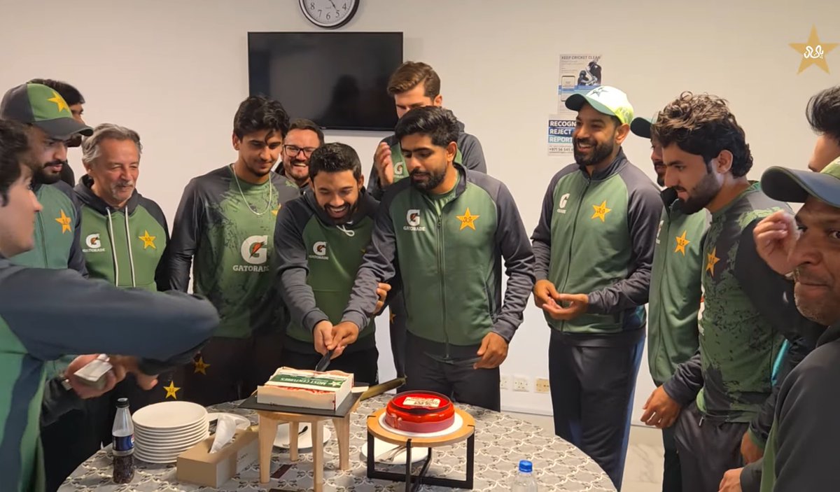 SaithHamzamir's tweet image. PCB celebrated most 100s by Babar Azam and Rizwans 100 odi matches ❤️