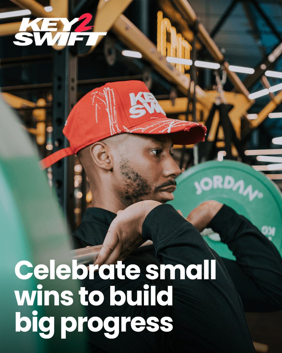Key2Swift's tweet image. Big fitness wins start with simple mindset shifts. Focus on progress, not perfection. Celebrate small victories—they add up. Our personalized coaching guides you every step. Ready? Visit key2swift.com and start today.
