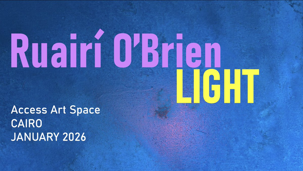 ruairiobrien01's tweet image. Presently finalizing preparations for the upcoming exhibition “LIGHT” in Access Art Space downtown Cairo opening in January 2026.

I will be exhibiting new large sized paintings, a lighting installation and a new series of light sculptures.

I’ll keep you updated.

#lightart