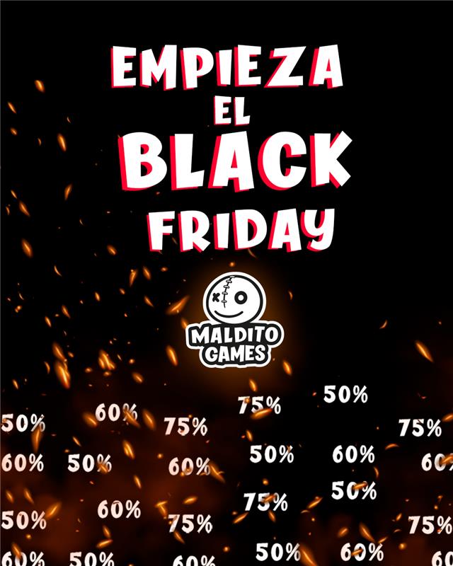 MalditoGamesES's tweet image. ¡Llega el Black Friday de Maldito Games!🔥🔥

Desde hoy hasta el 28 de noviembre estaremos lanzando descuentos de hasta el 75% en más de 100 productos.👏

¡Entra en la web y no te pierdas ni una oferta!🥳
tienda.malditogames.com/61-black-friday