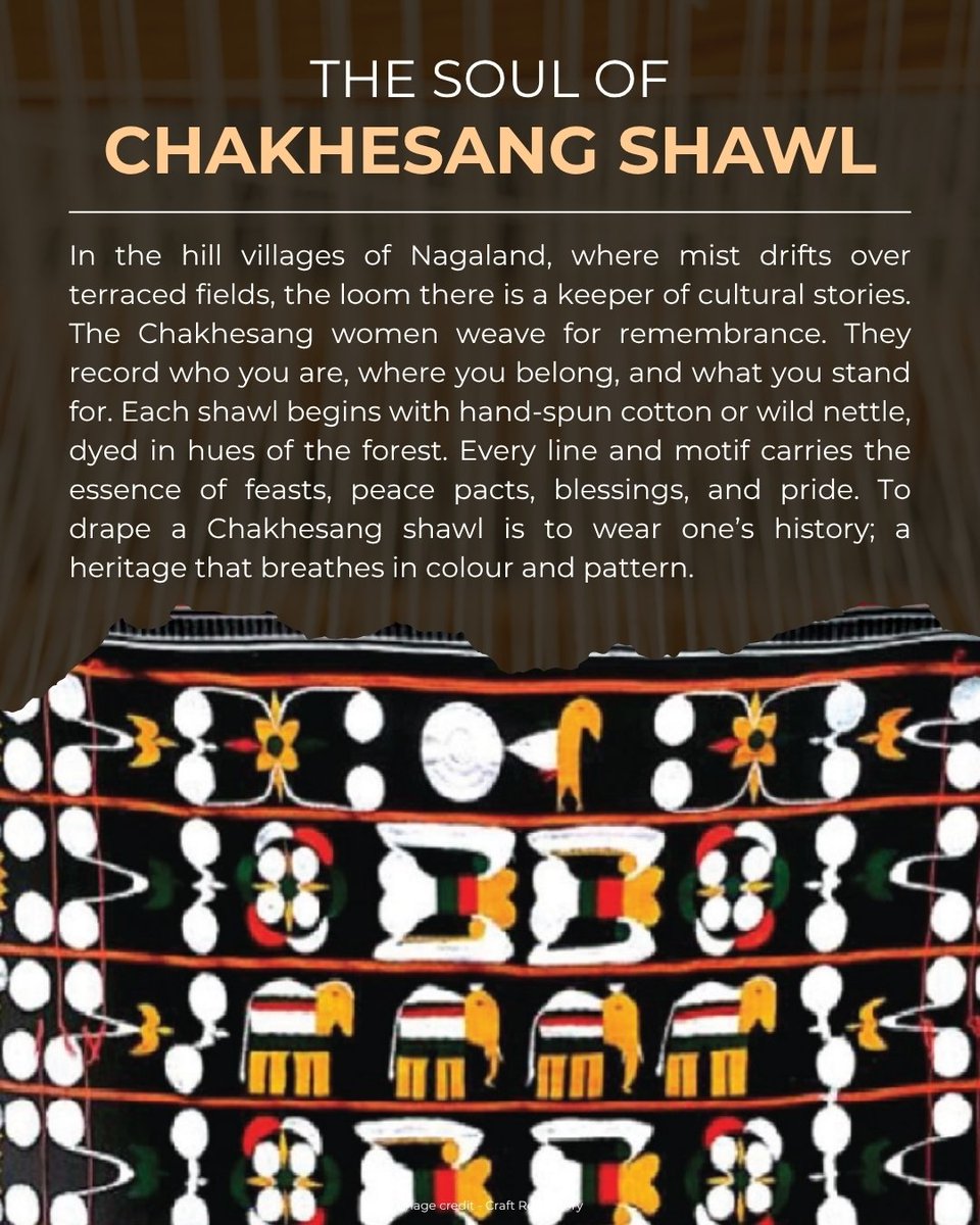 dchandlooms01's tweet image. The fibres of chakhesang shawls carry the faint toughness of wild nettle and the disciplined softness of hand-spun cotton.
#ministryoftextiles #DChandlooms #vocalforlocal #vocalforlocalindia #nagaland #chakhesang #shawls #gitag #myhandloommypride #myproductmypride #tribal #tribe