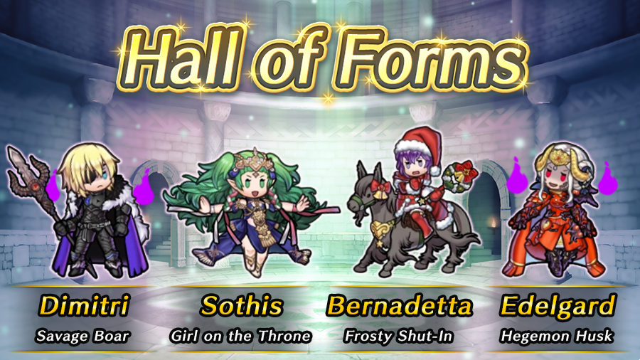 FE_Heroes_EN's tweet photo. By popular demand, the Forma returning to the Hall of Forms event in January of 2026 are... 

A summoning focus featuring these Heroes is also scheduled for the same time. #FEHeroes https://t.co/PATZpksHsC