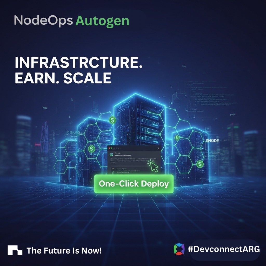 sedymichael's tweet image. Autogen at #DevconnectARG???
@NodeOpsHQ Autogen is the infrastructure layer Latin American builders need, One-click deployment from GitHub/Docker with zero downtime, plus you earn $NODE rewards for contributing to decentralized infra.

#Web3 #DevOps #BuenosAires