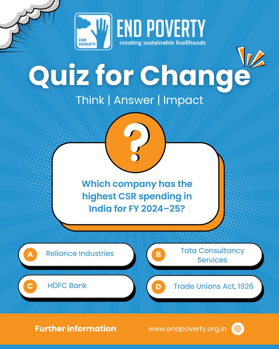 ENDPOVERTY16's tweet photo. Kickstart your week with some fun learning! 📷This month, we’re bringing you a series of 4 exciting quizzes answer all 4 correctly to earn a #certificate, win a Surprise Gift, and get featured on our #SocialMedia handle!
Ready to play? Let’s go! 
#MondayQuiz #QuizTime #EndPoverty https://t.co/frE86OCpaU