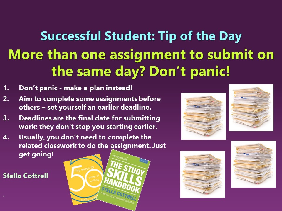 cottrell_study's tweet image. #SuccessfulStudent More than one assignment to submit on the same day? Don&apos;t panic! #Students #student #study #studying #studentlife #studygram #studyplus #college #collegelife @BloomsburyStudy #amlearning #amreading #amwriting #unilife #uni
