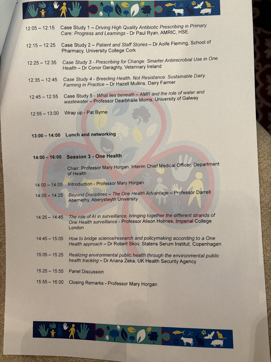 AMR and One Health <a href="/RCSI_Irl/">RCSI</a> in Dublin. The agenda looks impressive! <a href="/AFBI_NI/">AFBI</a>