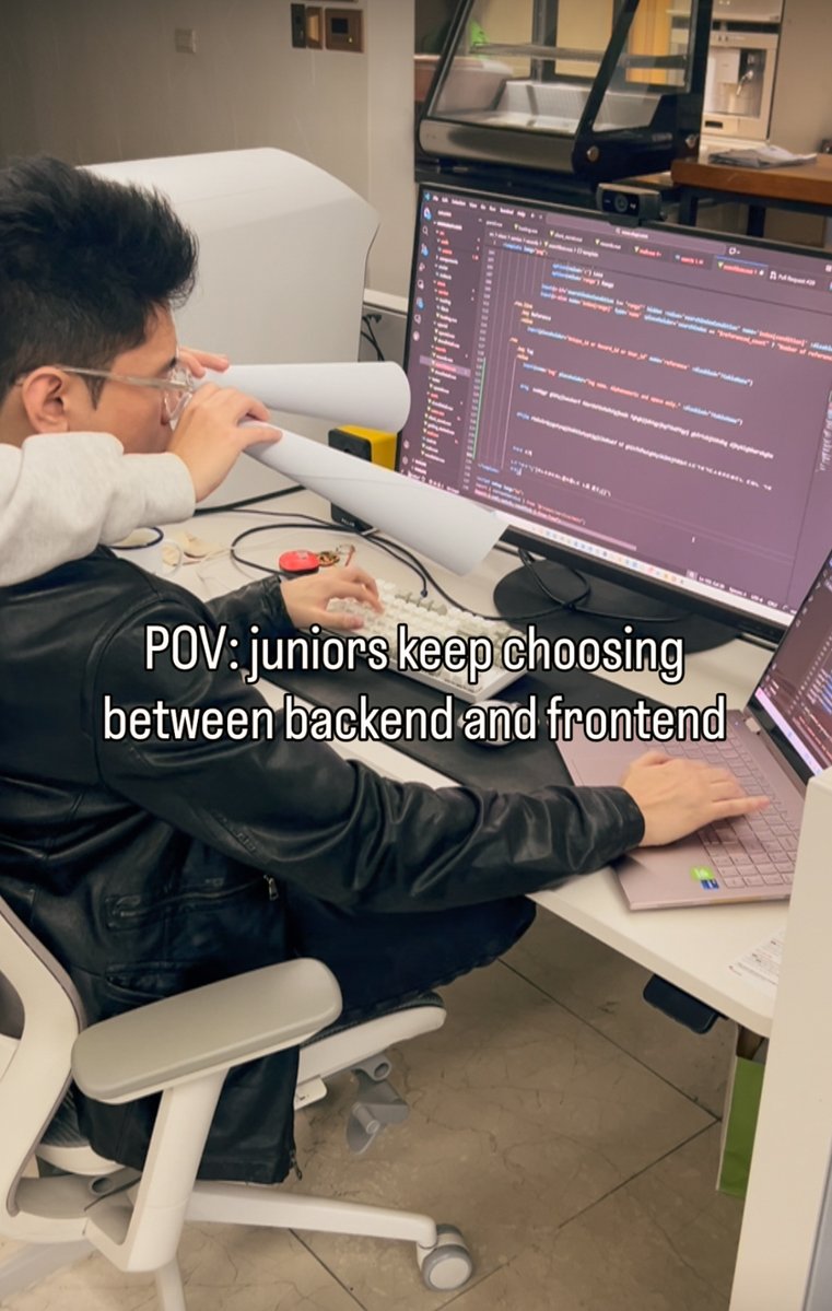 Skapi_api's tweet image. Skip the backend headaches. Go full-stack with @Skapi_api .
Copy → Paste → Done.
Unless you prefer coding like a machine… like our boss 🤖😂

#skapi #fullstackwebdevelopment #FullStackDeveloper #backendtools #backendframework #FrontendDev
