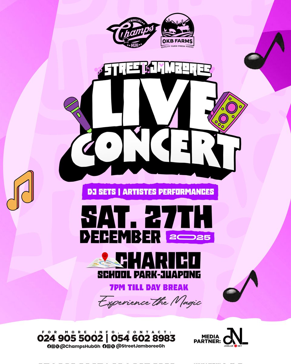 <a href="/StreetJamboree/">Street Jamboree</a> 𝕃𝕀𝕍𝔼 ℂ𝕆ℕℂ𝔼ℝ𝕋 always gives you that Full Speed Vibes on Vibes feeling till you're worn out completely!!!

𝐖𝐇𝐈𝐂𝐇 𝐀𝐑𝐓𝐈𝐒𝐓𝐄 𝐃𝐎 𝐘𝐎𝐔 𝐖𝐀𝐍𝐓 𝐓𝐎 𝐒𝐄𝐄 𝐋𝐈𝐆𝐇𝐓 𝐔𝐏 𝐓𝐇𝐈𝐒 𝐘𝐄𝐀𝐑'𝐒 𝐒𝐓𝐀𝐆𝐄?

⬇️⬇️⬇️