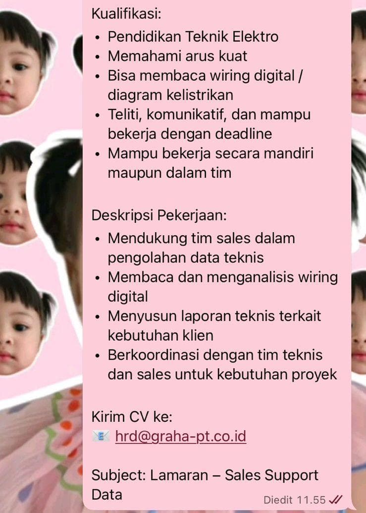 orelszv's tweet photo. @worksfess haloo, ini ya yang punya background teknik elektro boleh bgt lamar. penempatan jakarta pusat https://t.co/mOt4Borzi2