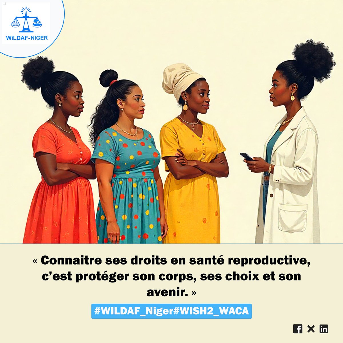 Connaitre ses droits en santé reproductive, c’est protéger son corps, ses choix et son avenir.

#WILDAF_Niger
#WISH2_WACA