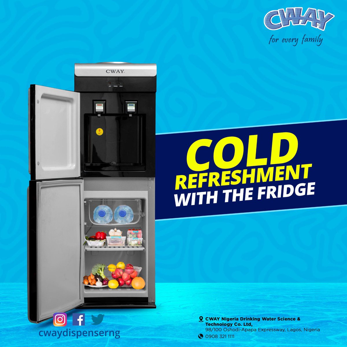 CwayDispenserng's tweet image. For the days you want cold water and a chilled treat, your all-in-one dispenser has you covered.

#CWAYDispenser #Smartfeatures #Allinone