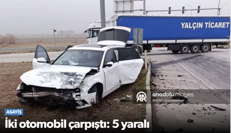 aynursimsek68's tweet photo. 🇹🇷 https://t.co/o56linM0Wr
https://t.co/EfRvaj3pnu
☑️ÇORUM’UN ALACA İLÇESİNDE
TRAFİK KAZASI İKİ OTOMOBİL ÇARPIŞTI
5 KİŞİ YARALANDI
Çarpışma sonucu sürücüler ile araçlarda bulunan Kübra Demir K, Almila K. Şeyma Nur Ü.yaralandı.
#Çorum #Alaca #TrafikKazası #ZileKavşağı #5Yaralı https://t.co/9JyA2lWLt7