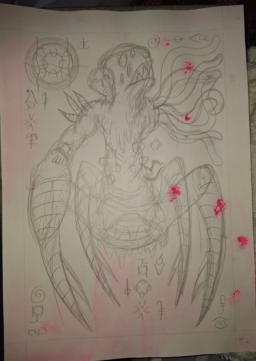 WIP - From below.
#art #drawing #illustration #sketch #roughsketch #candy #sweets #sweettreats #creature #monster #demon #candinomicon #lovecraftian #occult #symbols #weird #strange #irishartist #dublinart #wip #workinprogress #unfinished #notfinished #lorcancassidy