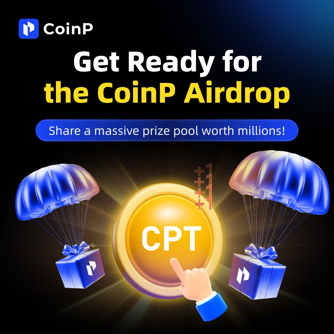 coinp_en's tweet image. 📢📢CoinP has launched a points airdrop campaign!

↗️CoinP Airdrop is live! Claim points now—zero cost. Share 5M CPT. Get the initial CPT early.

🎁Event ongoing. Join now!