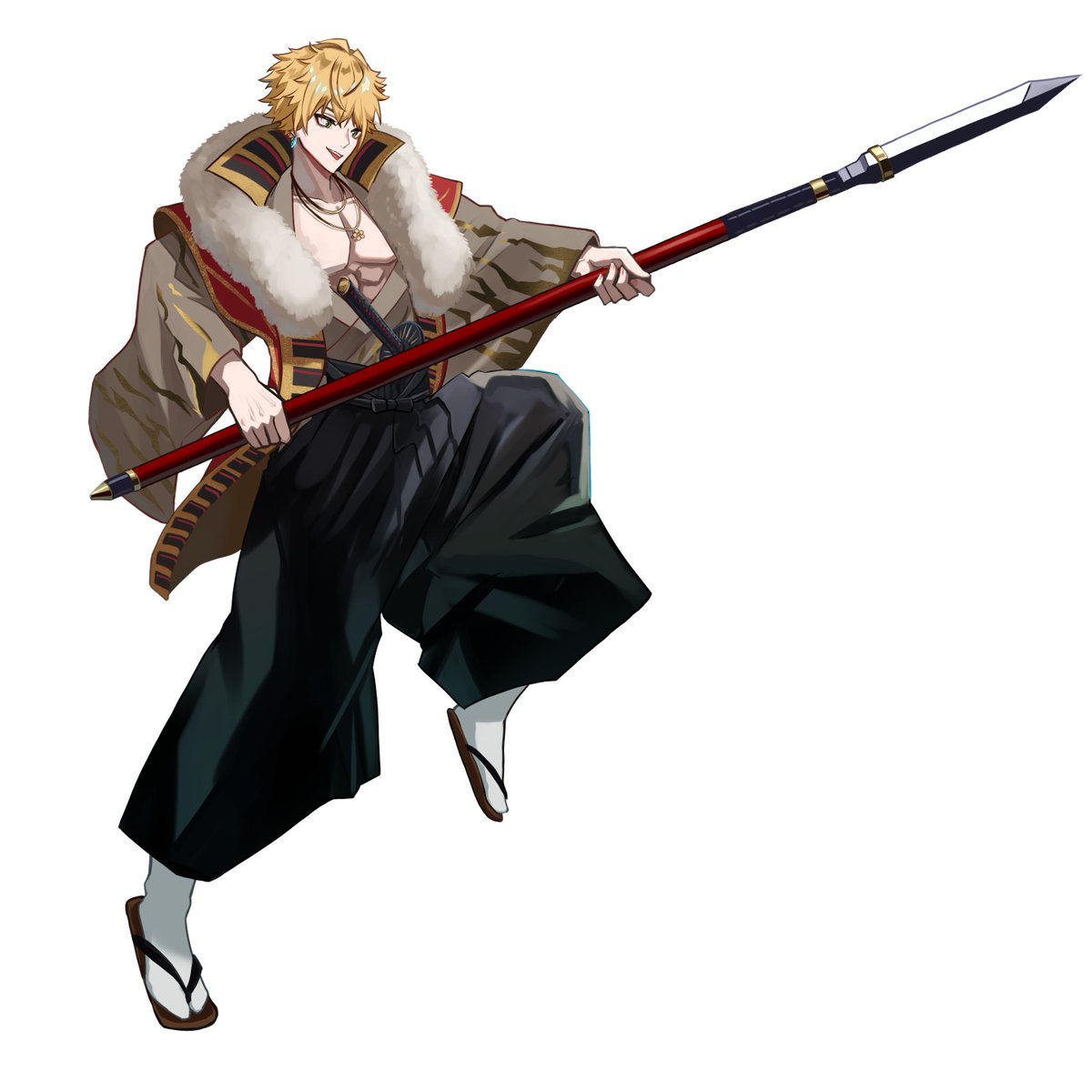 gueee_imo's tweet image. え～馬乗り袴で描いてしまいまいしたが正解は行燈袴です　槍です