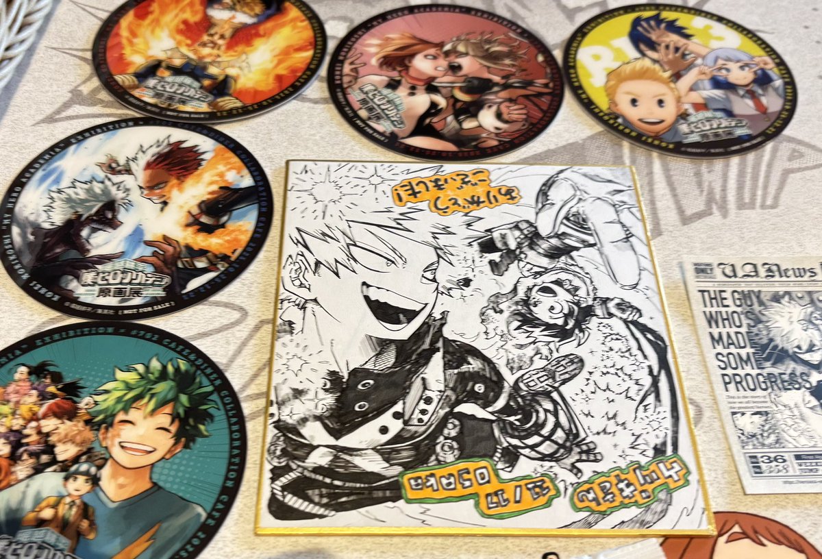 コースターは💥来ませんでしたがざこさんが手描き色紙とかぶった