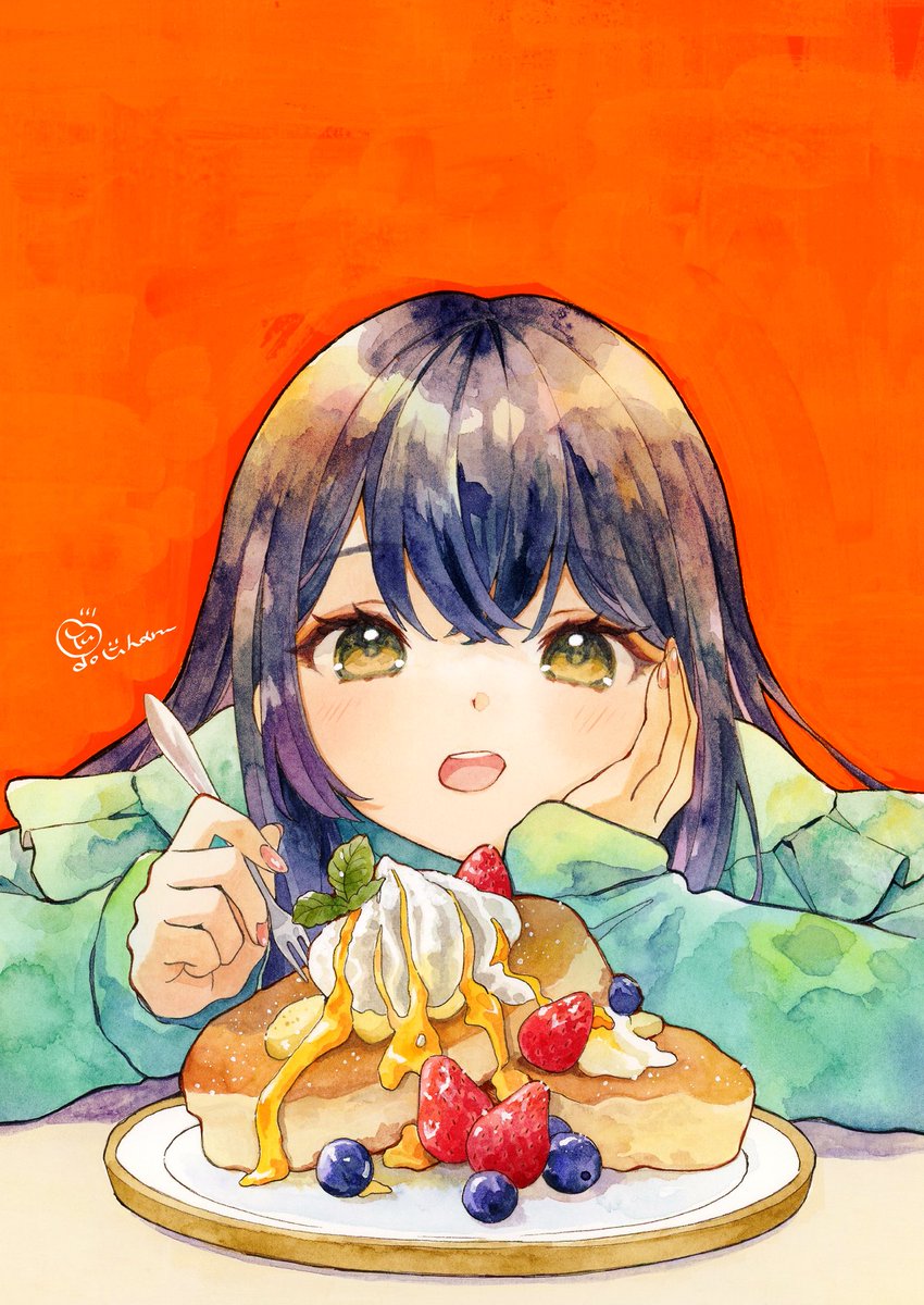 「ロココ娘」水彩画 ロココ娘」水彩画