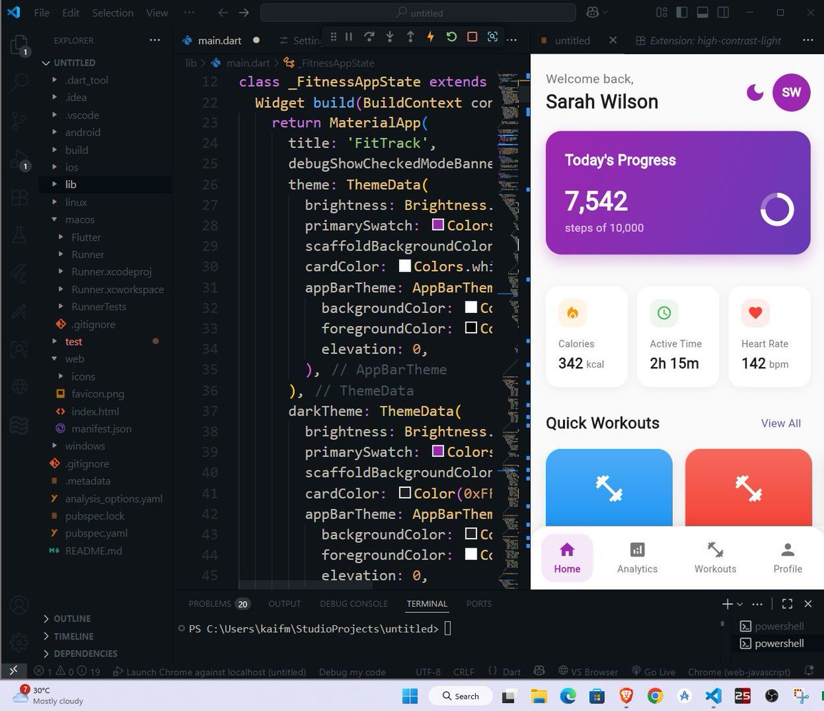 flutterdeviser's tweet image. Fitness App #flutter #appdevelopment