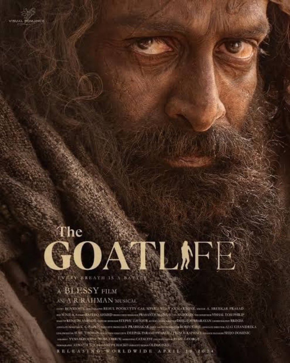 filmizletavsiye's tweet image. 3 saate yakın uzunluğu olmasına rağmen hiç sıkılmadan izleyebileceğiniz gerçek hikayeden uyarlama bir film.. The Goat Life