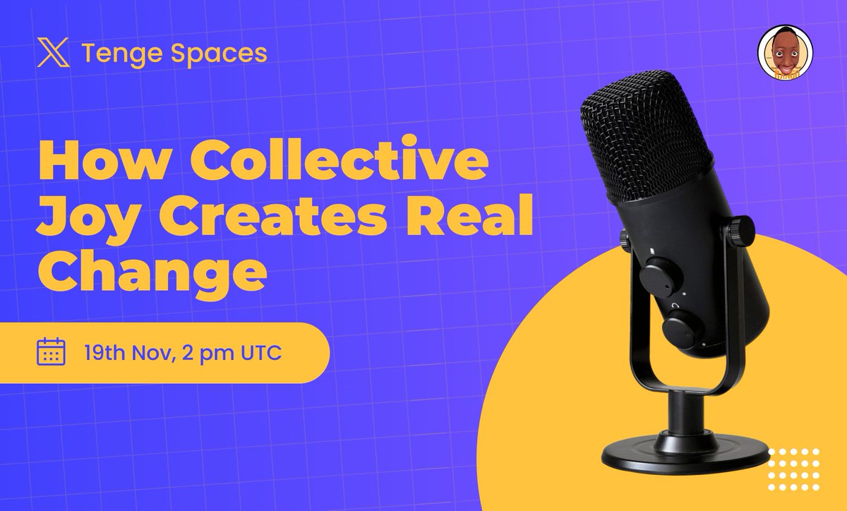 OfficialTenge's tweet image. New $TENGE Space alert: The Power of Community 🚨

- How collective joy creates real change
- From memes → to movements
- Why community is the most scalable innovation

Wednesday | 14:00 UTC