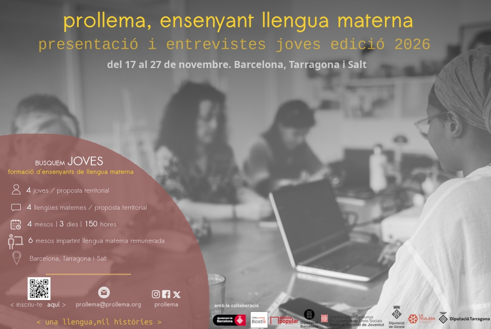 la_teulada's tweet image. 💥 Novetat! @prllm presenta el curs 2026 a La Teulada i t’hi esperem!

📅 Dimecres 19 i 26 de novembre a les 16 h.
📍 Carrer Pin i Soler, 22 – Tarragona

Encara no coneixes la iniciativa? Vine i descobreix tot el que fan!

✍🏽 Inscriu-te forms.komun.org/joves-ensenyan…