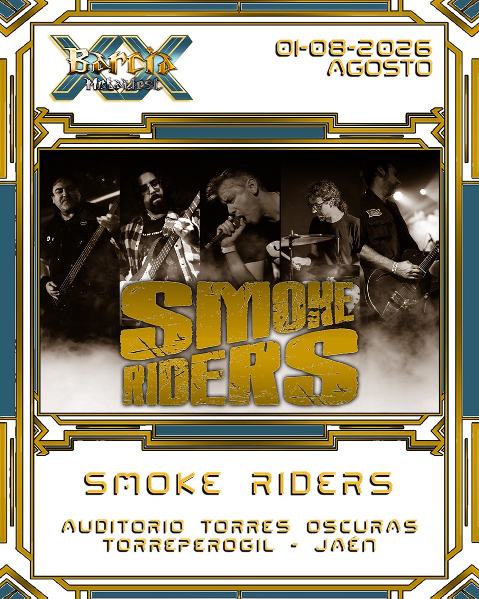 #smokeriders primera banda anunciada para la 20 edición