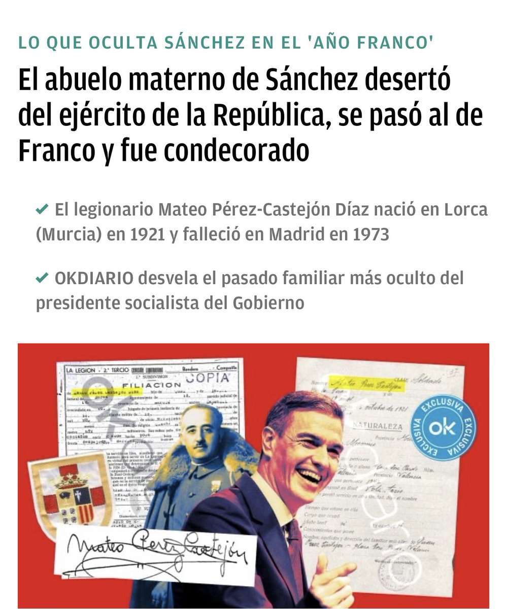 <a href="/sanchezcastejon/">Pedro Sánchez</a> Tu abuelo el franquista, le echas de menos Pedro?