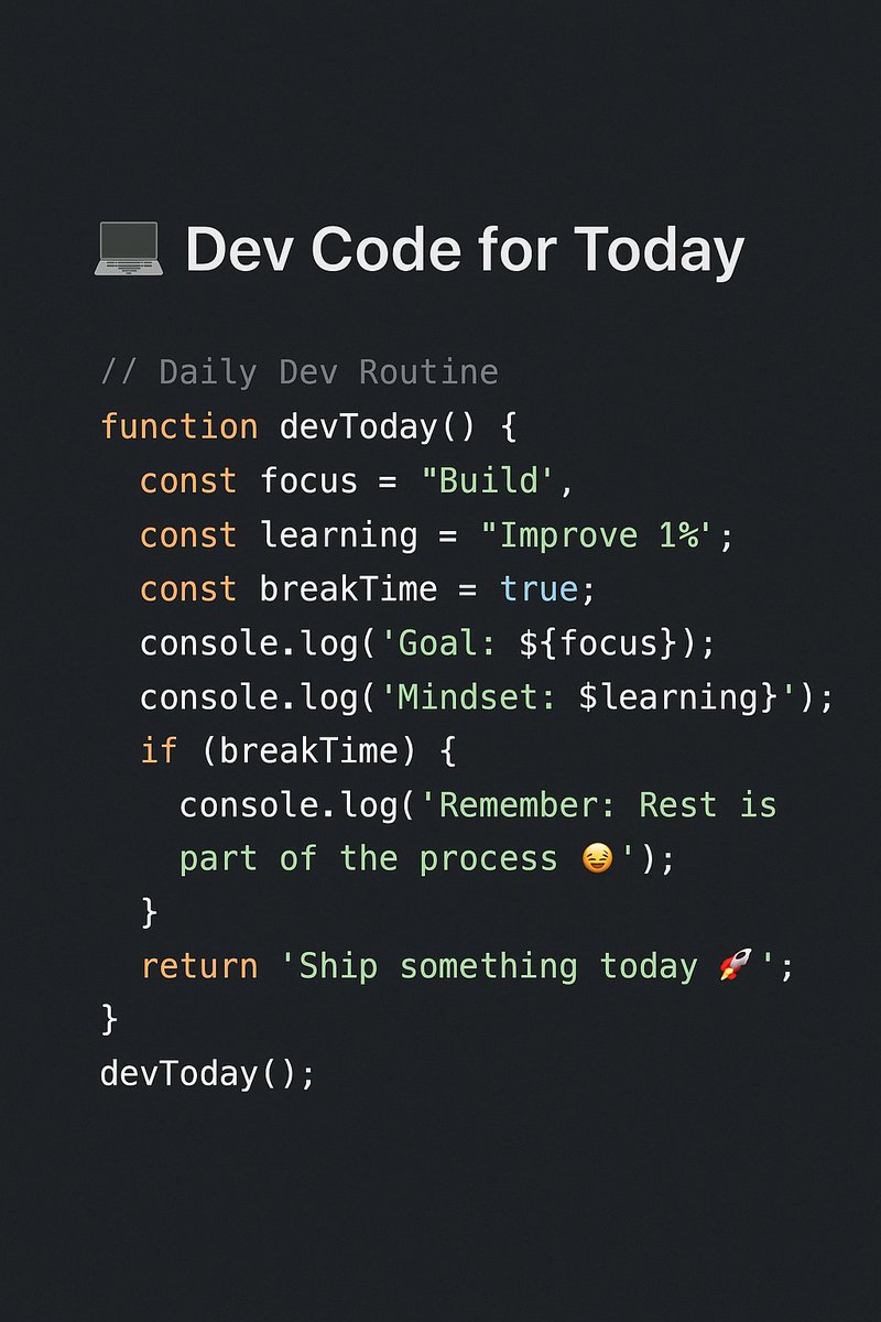 AmundOludo61824's tweet image. It&apos;s Monday again fellow devs 
Keep pushing keep developing soon the world we see how amazing you are

Just finished learning JavaScript 
#WebDevelopment  #webdeveloper 
#Stay Motivated 🚀
