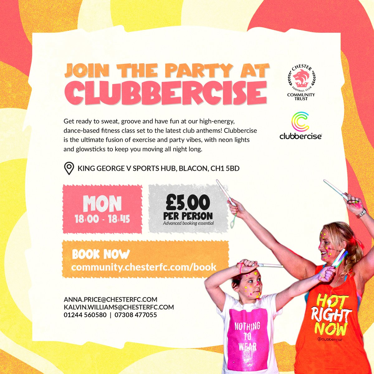 CFC_CommTrust's tweet image. Ready to dance your way to fitness? 💃🎶

Join us on Mondays at our weekly Clubbercise class for neon lights, glow sticks and non-stop bangers to keep you moving! 💪

📱 Book online through the link in our bio or message our page for more information