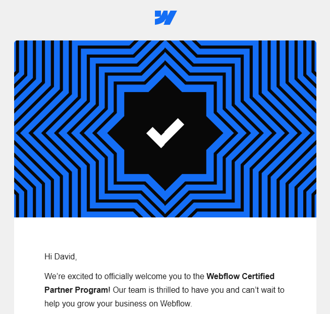 DavidMinelli's tweet photo. I’m excited to share that I’ve officially been approved for the @webflow Partner Program!

This was one of my goals for the year, so it feels great to finally check it off.

Looking forward to new opportunities, great collaborations, and bringing more value. https://t.co/UmdDAwU8l7