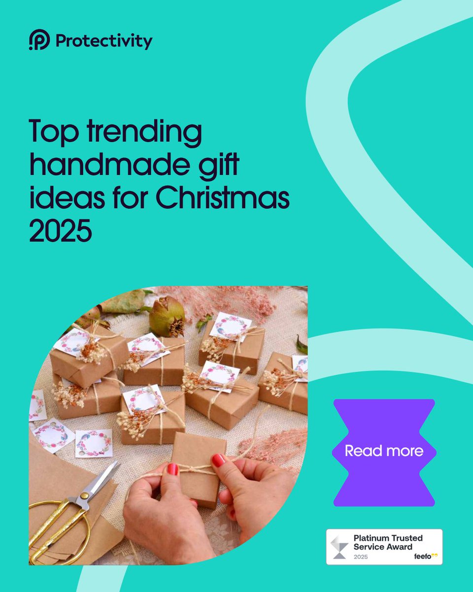 Protectivity's tweet image. Our latest blog reveals 2025’s top trending handmade gift ideas — perfect inspiration to help your craft business stand out this festive season. From sustainable designs to personalised treasures, discover what’s capturing shoppers’ hearts this year.

protectivity.com/knowledge-cent…