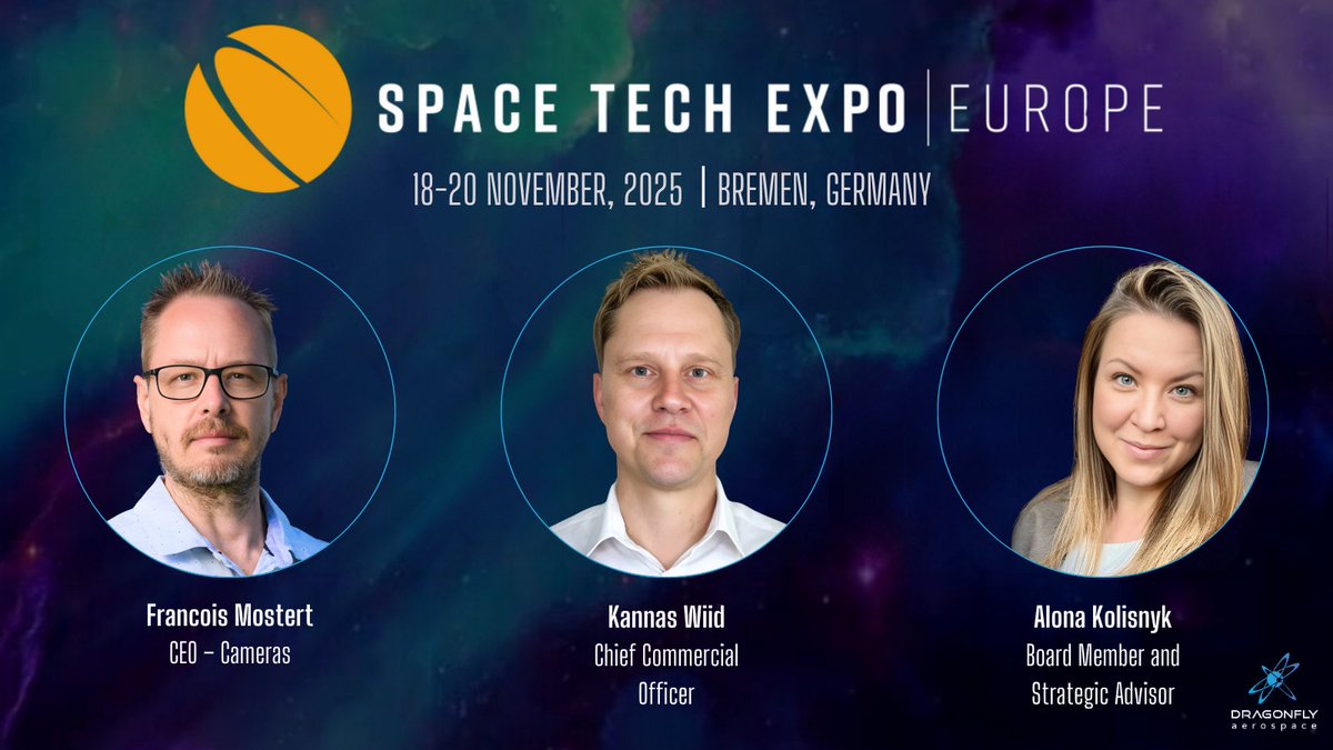 DragonflySpace_'s tweet image. 🚀 One day to go until Space Tech Expo Europe 2025! 
Our team will be in Bremen connecting with space innovators and industry peers.

📅 Book a meeting: erp.dragonflyaerospace.com/r/4cs

#SpaceTechExpo #NewSpace #SatelliteTech