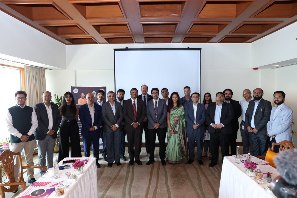 A memorable moment captured at the GCC Roundtable in Mumbai as industry leaders, investors, and representatives from the Government of Uttar Pradesh including Shri Alok Kumar, Additional Chief Secretary (Infrastructure &amp; Industrial Development), and Shri Shashank Chaudhary,