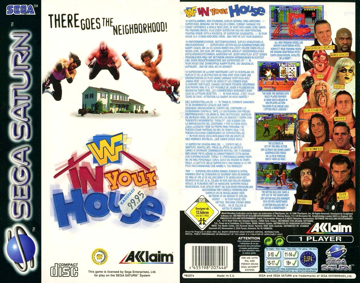 WWF In Your House for the Sega Saturn! 🏡🎮 #WWF #WWE #InYourHouse