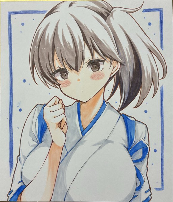 加賀さん描いたー😀 